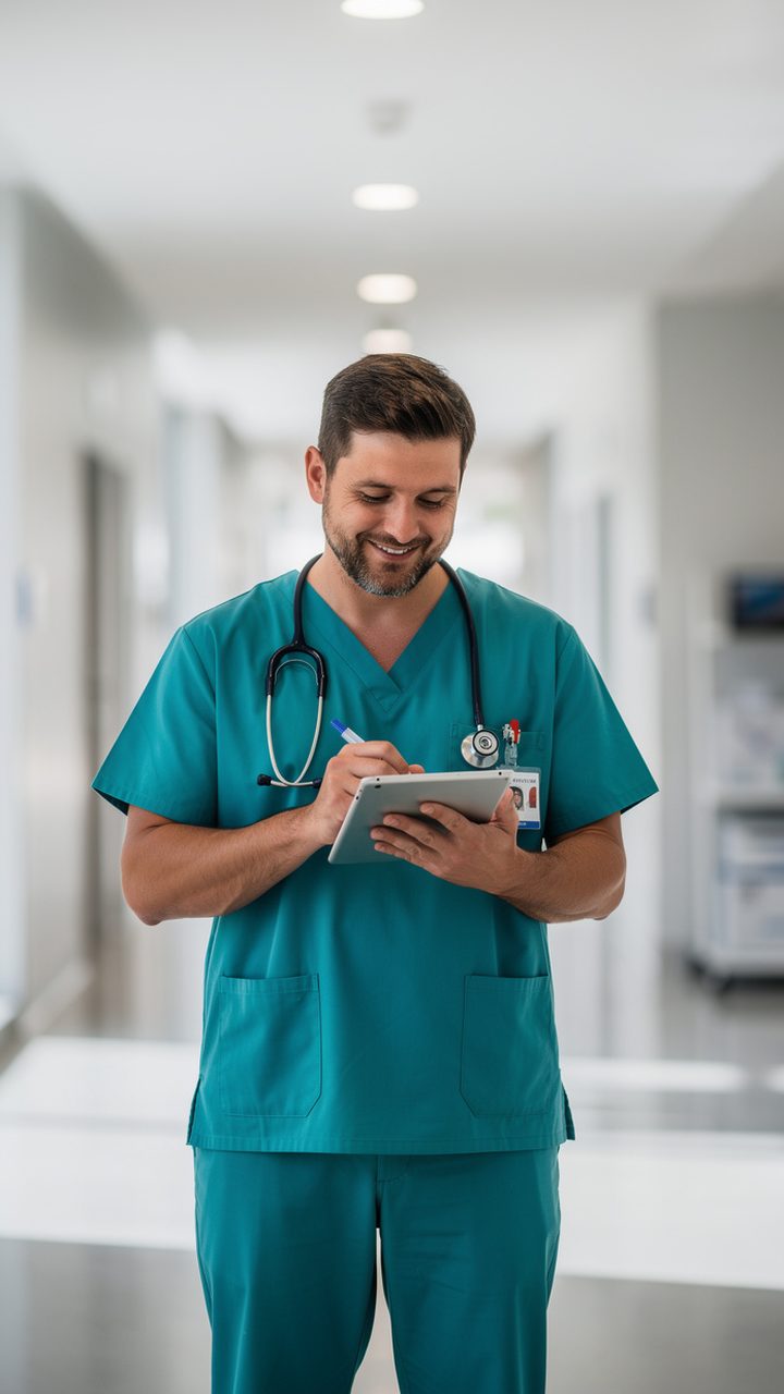 Doctor at a modern family clinic