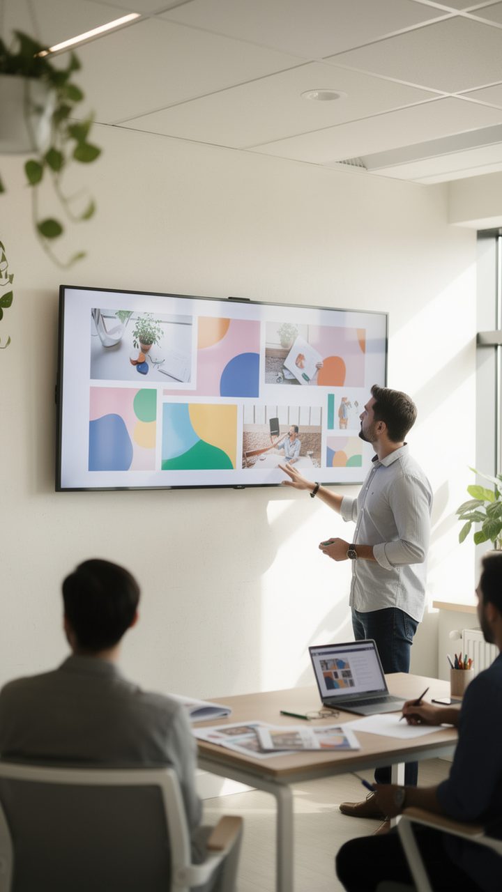 Marketing manager at work in a modern office